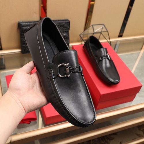 Replica Ferragamo Leather Shoes For Men #850802 $85.00 USD for Wholesale