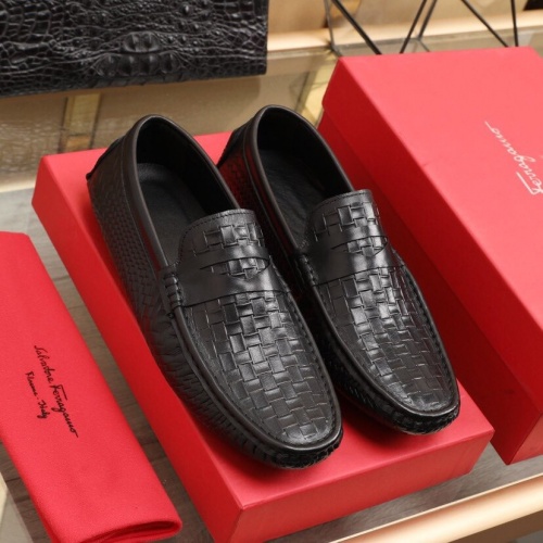 Replica Ferragamo Leather Shoes For Men #850803 $85.00 USD for Wholesale