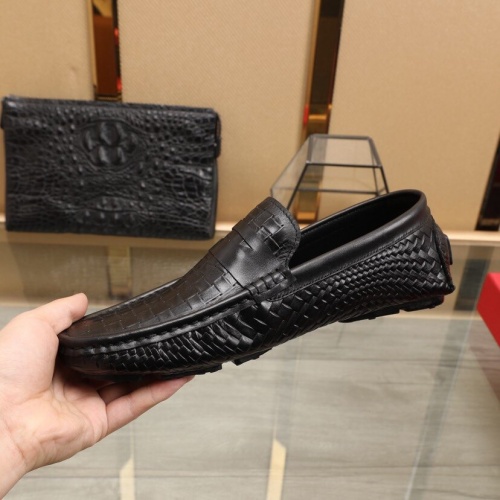 Replica Ferragamo Leather Shoes For Men #850803 $85.00 USD for Wholesale
