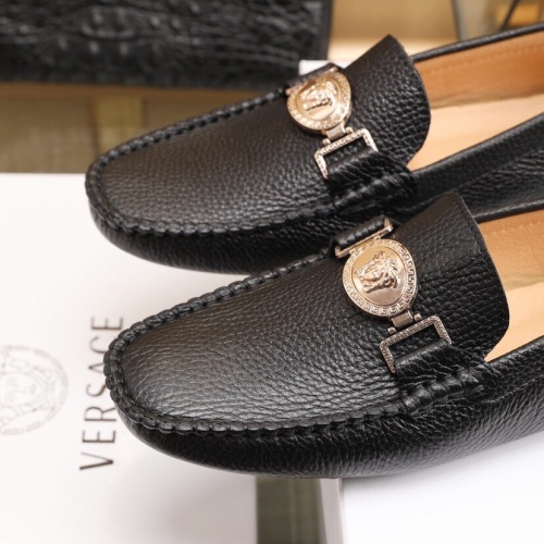 Replica Versace Leather Shoes For Men #850805 $85.00 USD for Wholesale