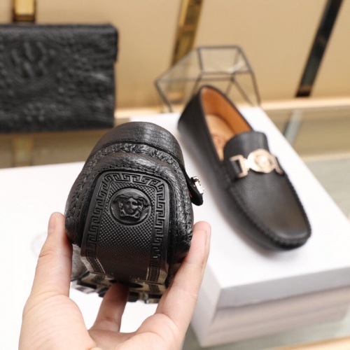 Replica Versace Leather Shoes For Men #850805 $85.00 USD for Wholesale