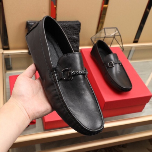 Replica Ferragamo Leather Shoes For Men #850810 $85.00 USD for Wholesale