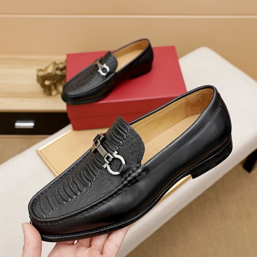 Replica Ferragamo Leather Shoes For Men #851000 $85.00 USD for Wholesale