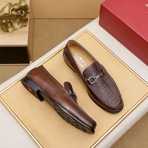 Replica Ferragamo Leather Shoes For Men #851001 $85.00 USD for Wholesale
