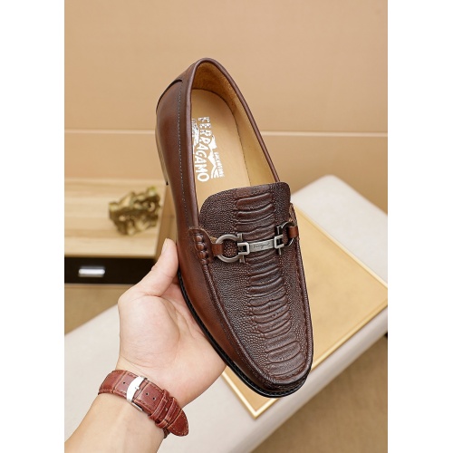 Replica Ferragamo Leather Shoes For Men #851001 $85.00 USD for Wholesale