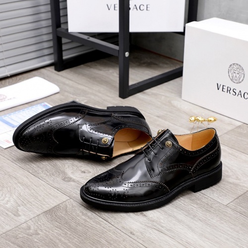 Replica Versace Leather Shoes For Men #851868 $100.00 USD for Wholesale