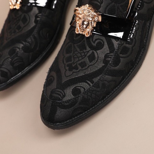 Replica Versace Leather Shoes For Men #851938 $92.00 USD for Wholesale