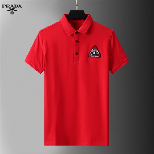Prada T-Shirts Short Sleeved For Men #852117 $38.00 USD, Wholesale Replica Prada T-Shirts