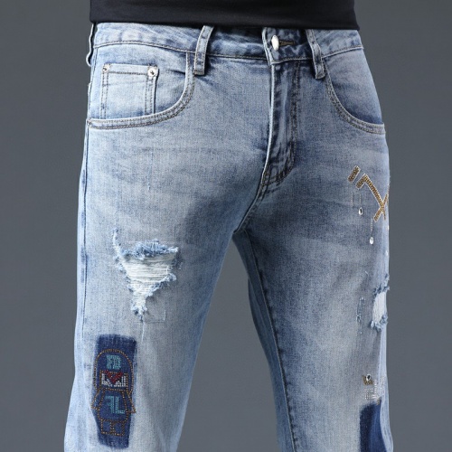 Replica Fendi Jeans For Men #852214 $48.00 USD for Wholesale