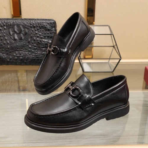 Ferragamo Leather Shoes For Men #852615 $100.00 USD, Wholesale Replica Salvatore Ferragamo Leather Shoes