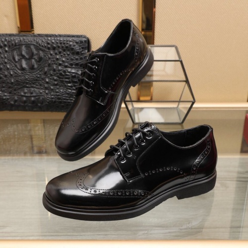 Ferragamo Leather Shoes For Men #852616 $100.00 USD, Wholesale Replica Salvatore Ferragamo Leather Shoes