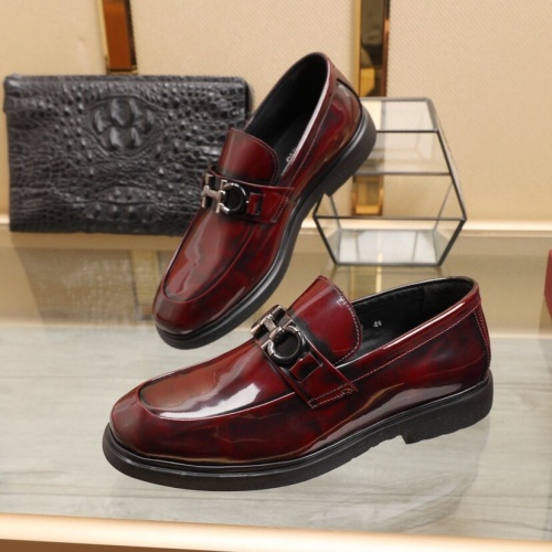 Ferragamo Leather Shoes For Men #852617 $100.00 USD, Wholesale Replica Salvatore Ferragamo Leather Shoes