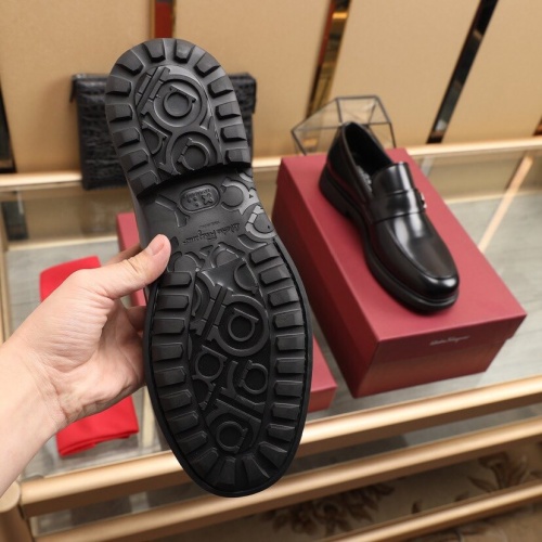 Replica Ferragamo Leather Shoes For Men #852619 $100.00 USD for Wholesale