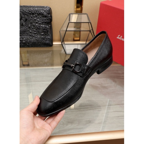 Replica Ferragamo Leather Shoes For Men #852623 $125.00 USD for Wholesale