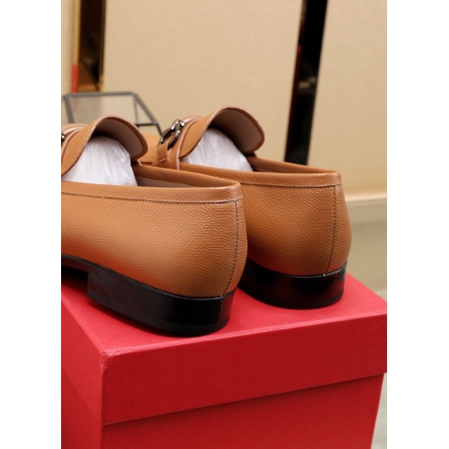 Replica Ferragamo Leather Shoes For Men #852624 $125.00 USD for Wholesale