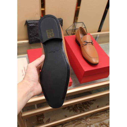 Replica Ferragamo Leather Shoes For Men #852624 $125.00 USD for Wholesale