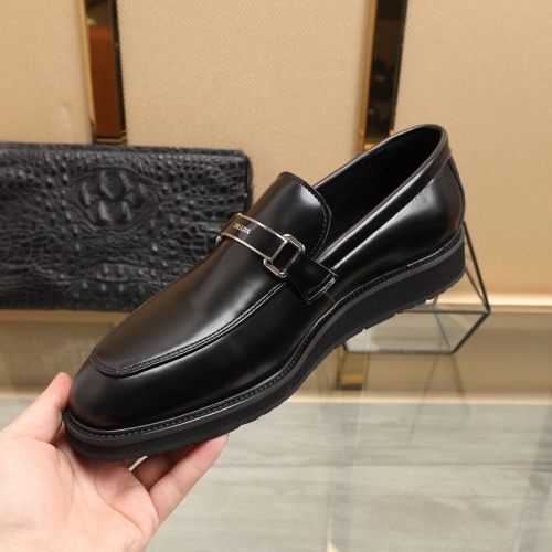 Replica Prada Leather Shoes For Men #852627 $100.00 USD for Wholesale