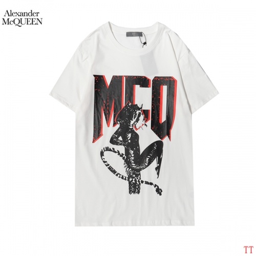 Alexander McQueen T-shirts Short Sleeved For Men #852992 $27.00 USD, Wholesale Replica Alexander McQueen T-shirts