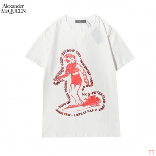 Alexander McQueen T-shirts Short Sleeved For Men #852997 $27.00 USD, Wholesale Replica Alexander McQueen T-shirts