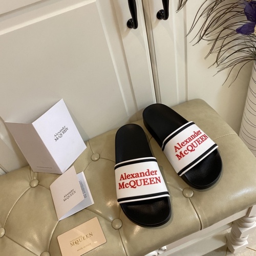Replica Alexander McQueen Slippers For Men #853033 $45.00 USD for Wholesale