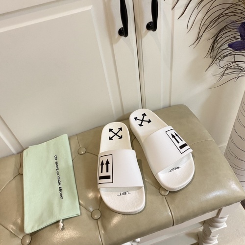 Replica Off-White Slippers For Women #853073 $43.00 USD for Wholesale