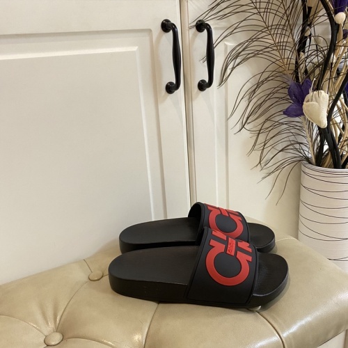 Replica Ferragamo Slippers For Men #853304 $45.00 USD for Wholesale