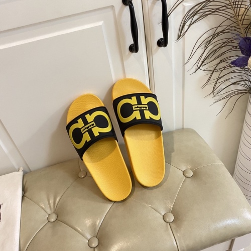 Replica Ferragamo Slippers For Men #853308 $45.00 USD for Wholesale