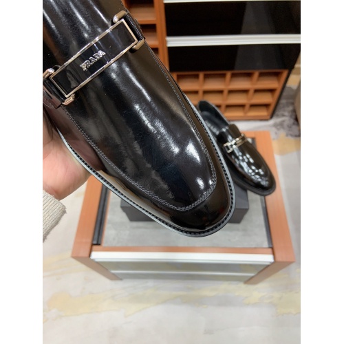 Replica Prada Leather Shoes For Men #853590 $92.00 USD for Wholesale