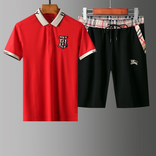 Burberry Tracksuits Short Sleeved For Men #853759 $56.00 USD, Wholesale Replica Burberry Tracksuits