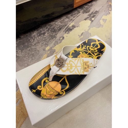 Replica Versace Slippers For Men #854062 $56.00 USD for Wholesale