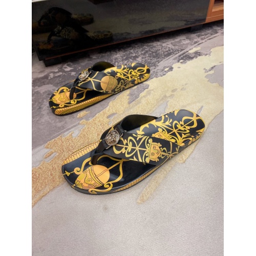 Replica Versace Slippers For Men #854063 $56.00 USD for Wholesale