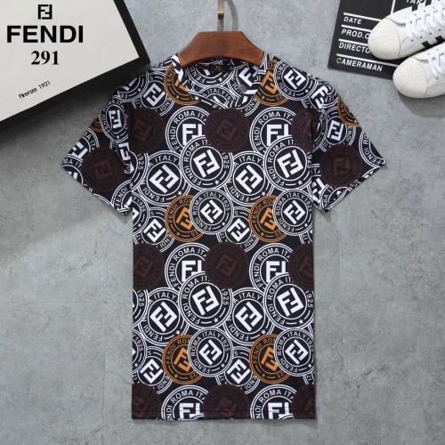 Fendi T-Shirts Short Sleeved For Men #854778 $25.00 USD, Wholesale Replica Fendi T-Shirts