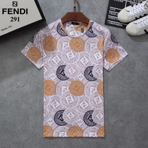 Fendi T-Shirts Short Sleeved For Men #854779 $25.00 USD, Wholesale Replica Fendi T-Shirts