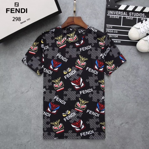 Fendi T-Shirts Short Sleeved For Men #854781 $25.00 USD, Wholesale Replica Fendi T-Shirts