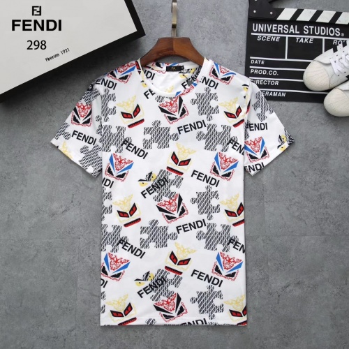 Fendi T-Shirts Short Sleeved For Men #854782 $25.00 USD, Wholesale Replica Fendi T-Shirts