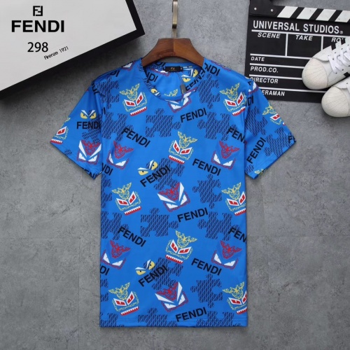 Fendi T-Shirts Short Sleeved For Men #854783 $25.00 USD, Wholesale Replica Fendi T-Shirts