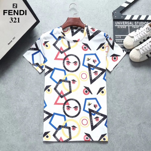Fendi T-Shirts Short Sleeved For Men #854827 $25.00 USD, Wholesale Replica Fendi T-Shirts