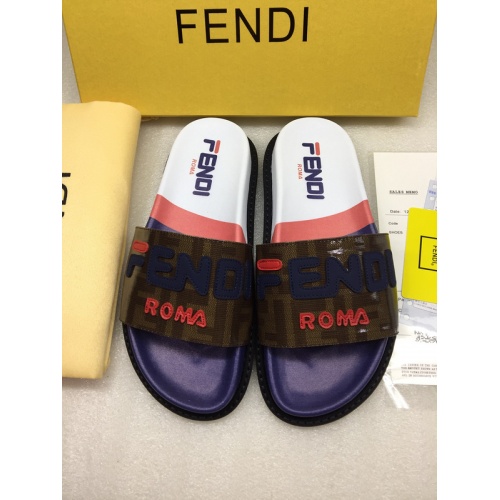 Fendi Slippers For Men #855599 $64.00 USD, Wholesale Replica Fendi Slippers