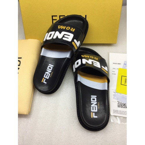 Replica Fendi Slippers For Men #855600 $64.00 USD for Wholesale