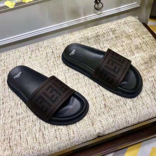 Replica Fendi Slippers For Men #855601 $48.00 USD for Wholesale