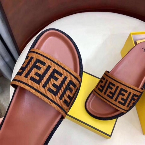 Replica Fendi Slippers For Men #855602 $48.00 USD for Wholesale