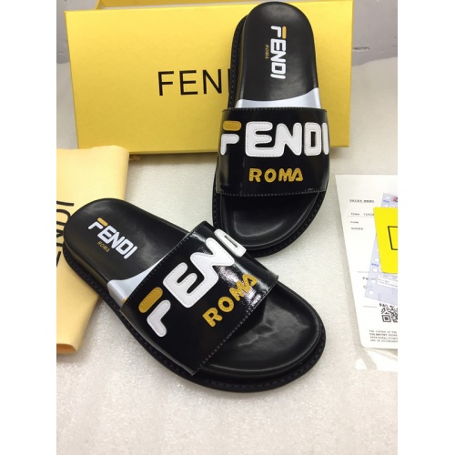Replica Fendi Slippers For Women #855605 $64.00 USD for Wholesale
