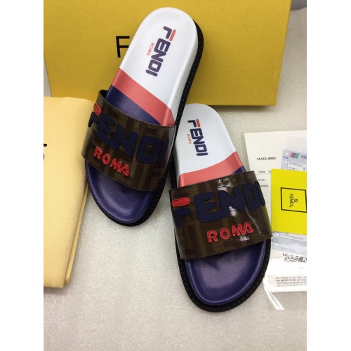 Replica Fendi Slippers For Women #855606 $64.00 USD for Wholesale