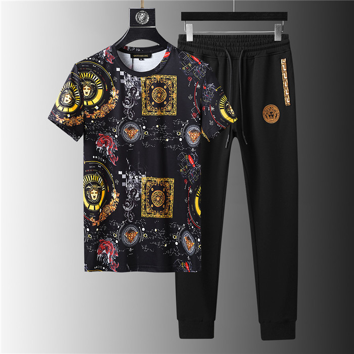 black versace sweatpants