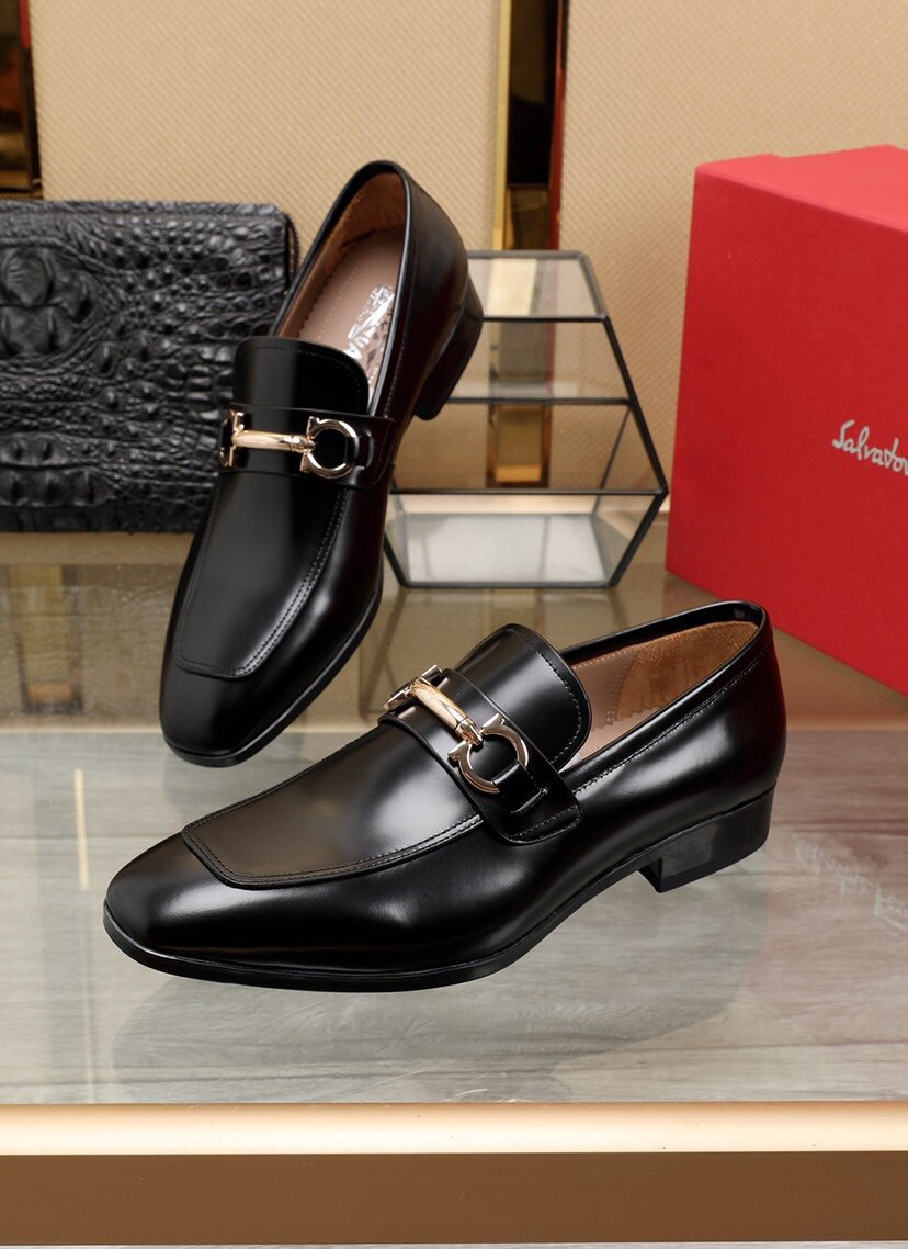 Ferragamo Leather Shoes For Men #852621 $125.00 USD, Wholesale Replica ...