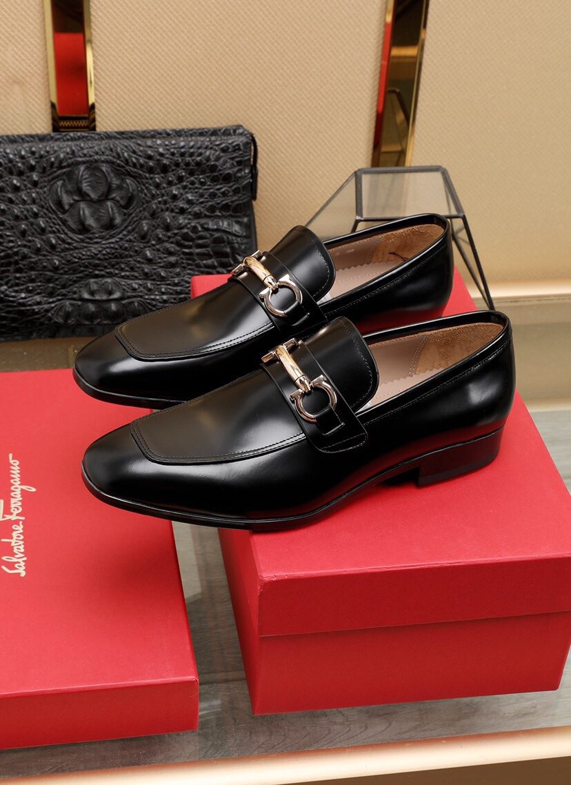 Ferragamo Leather Shoes For Men #852621 $125.00 USD, Wholesale Replica ...