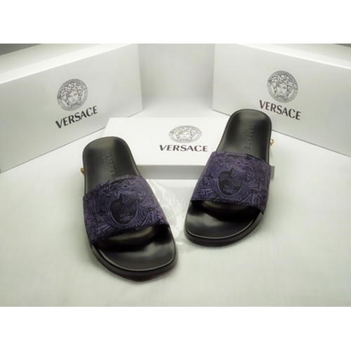 Replica Versace Slippers For Men #855887 $40.00 USD for Wholesale