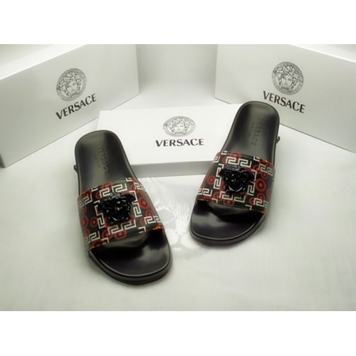 Replica Versace Slippers For Men #855888 $40.00 USD for Wholesale
