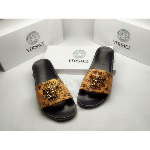 Replica Versace Slippers For Men #855889 $40.00 USD for Wholesale