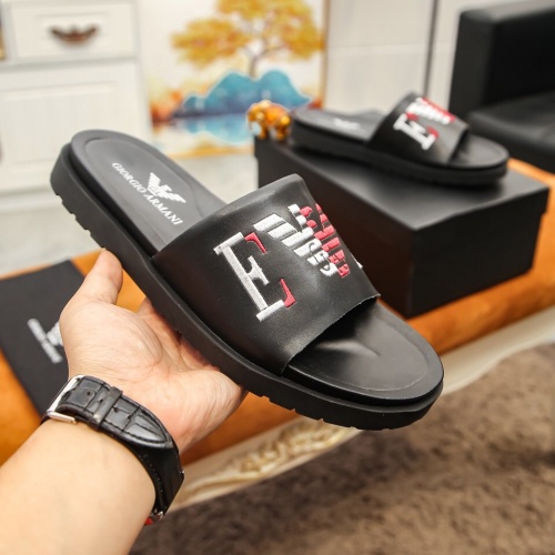 Armani Slippers For Men #855966 $52.00 USD, Wholesale Replica Armani Slippers